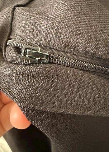 Kadın Siyah Keten Kumaş Normal Kesim Pantolon - Görsel 3