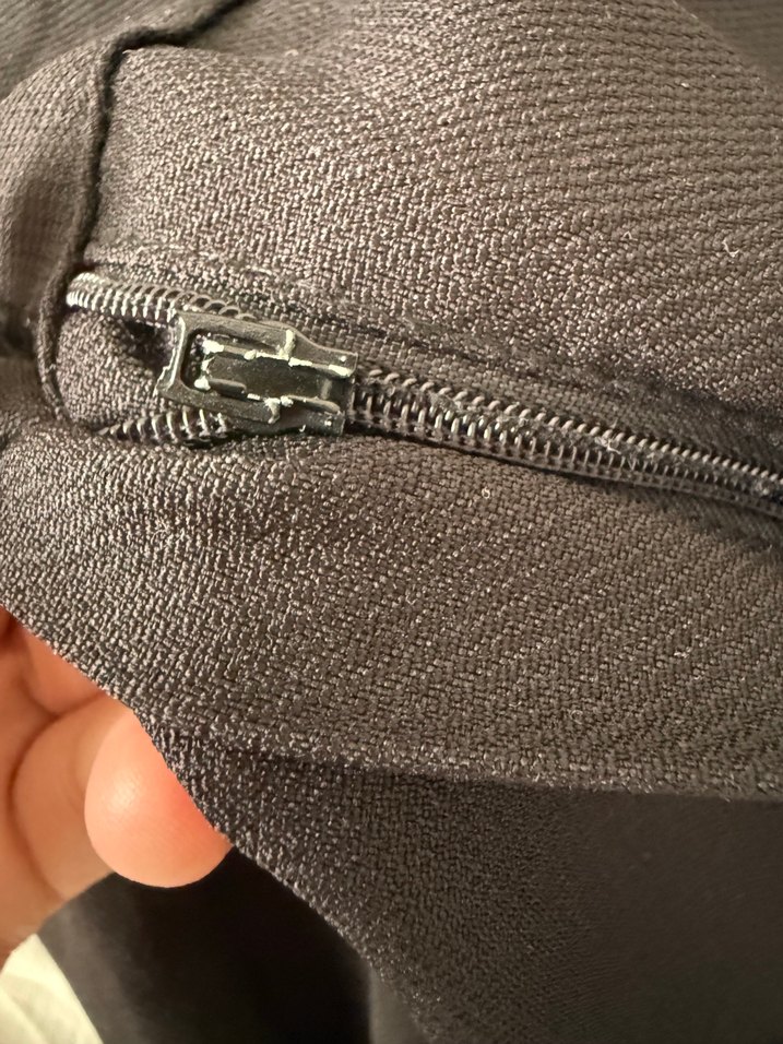 Kadın Siyah Keten Kumaş Normal Kesim Pantolon - Görsel 3