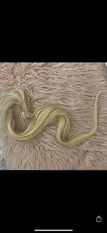 Küllü bebek sarısı gerçek saç kaynak 75 cm 400 adet