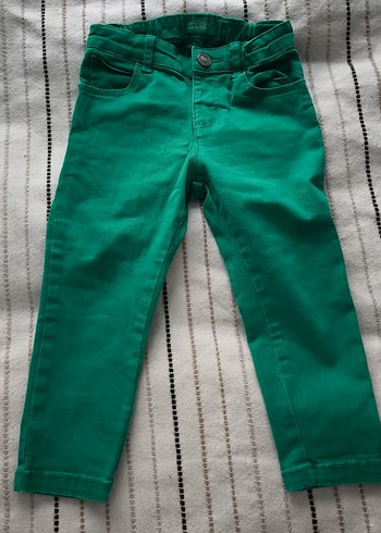 Erkek Çocuk Koyu Yeşil Denim Pantolon