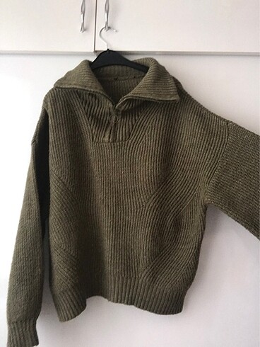 kışlık kazak triko kazak fermuarlı sweatshirt