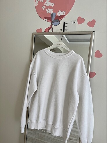 Zara Sweatshirt beyaz sweatshirt oversize sweatshirt
