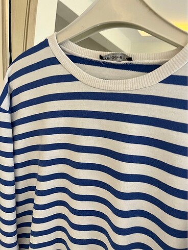 l Beden mavi Renk Sweatshirt çizgili sweatshirt tunik
