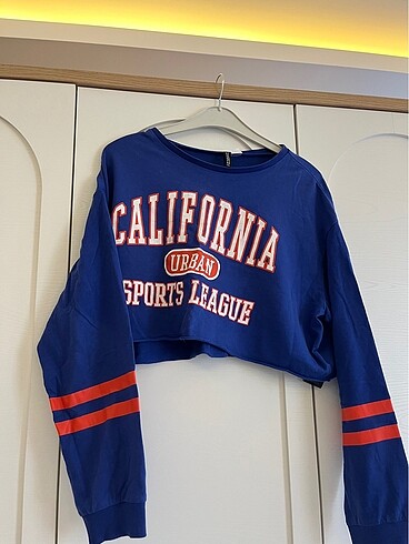 Crop sweatshirt mini üst