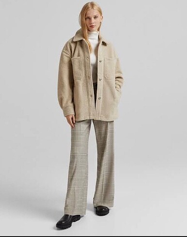 Bershka krem ceket