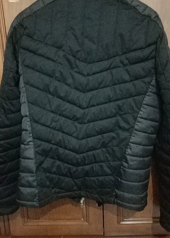 m Beden Siyah Erkek Fermuarlı Mont