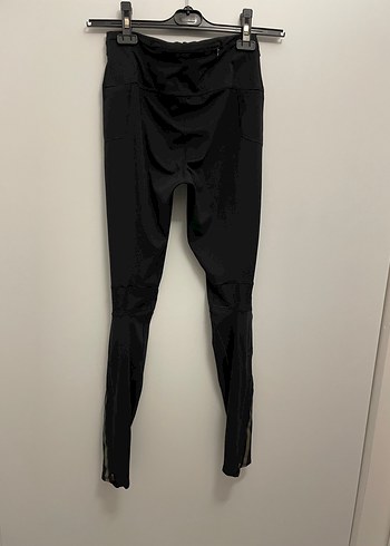 Siyah erkek Spor Tayt Velcro Detaylı - Görsel 4