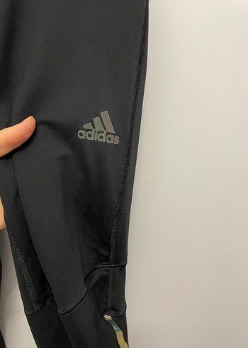 Siyah erkek Spor Tayt Velcro Detaylı - Görsel 3