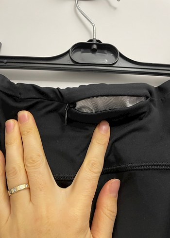 Siyah erkek Spor Tayt Velcro Detaylı - Görsel 5