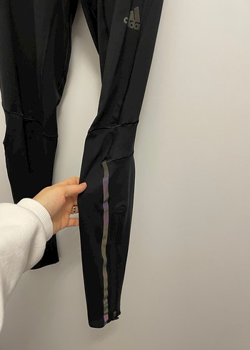 Siyah erkek Spor Tayt Velcro Detaylı - Görsel 2