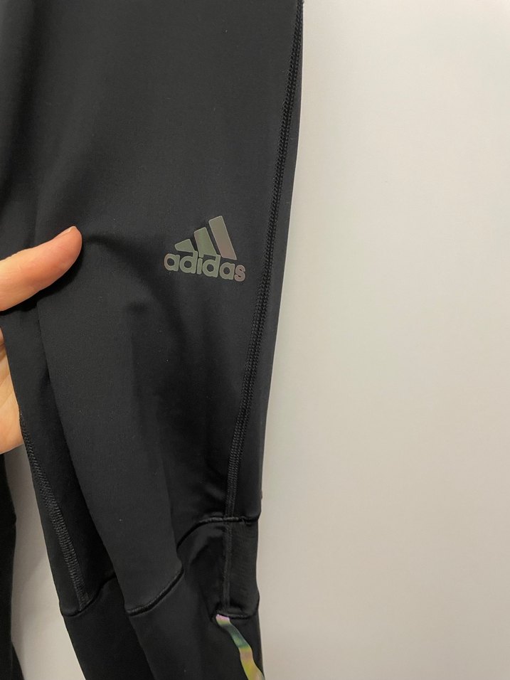 Siyah erkek Spor Tayt Velcro Detaylı - Görsel 3