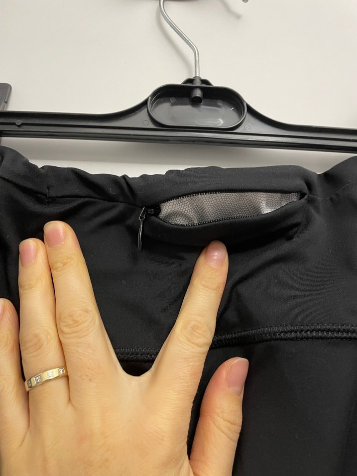 Siyah erkek Spor Tayt Velcro Detaylı - Görsel 5