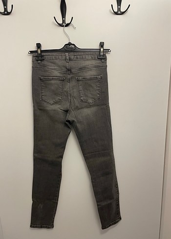 Gri Kadın Kot Pantolon. - Görsel 2