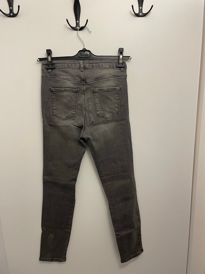 Gri Kadın Kot Pantolon. - Görsel 2