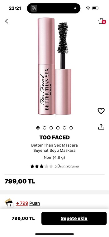 Too faced 2 adet maskara