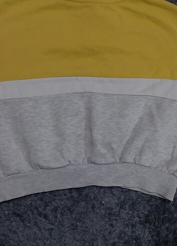 11-12 Yaş Beden sarı Renk Sweatshirt 