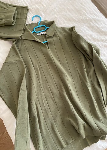 Kadın Keten Örgü Salaş Triko Kazak - Görsel 2