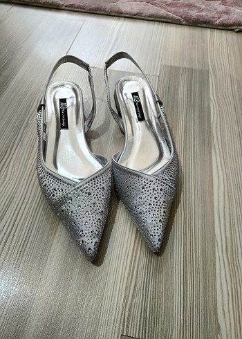 Diğer Gri Stiletto Abiye Ayakkabı