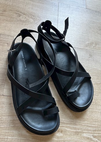 38 Beden siyah Renk Pull&bear Siyah Kadın Dolgu Topuklu Sandalet
