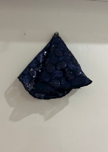 Lacivert Dantel Detaylı Halay mendili - Görsel 2