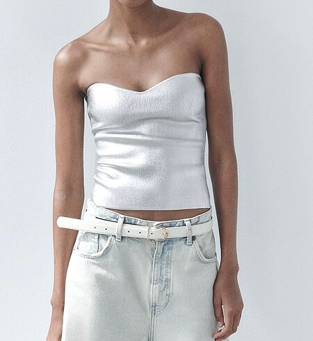 Zara triko büstiyer top