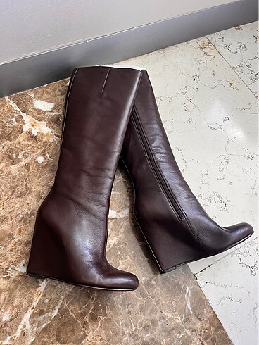 Nine West Nine west kadin yeni deri dolgu topuk cizme