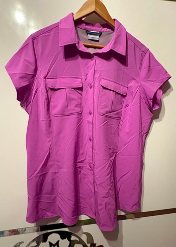 xl Beden mor Renk Columbia omni-shade yeni XL gomlek