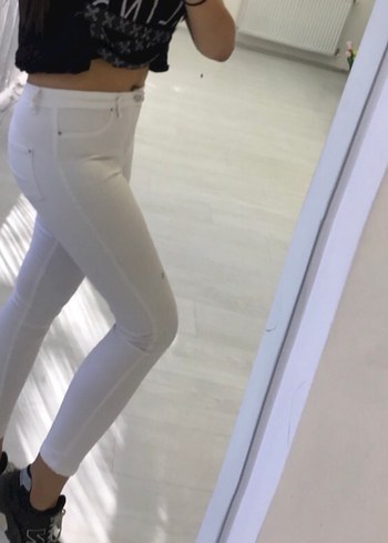 Trendyol & Milla Beyaz Yuksek Bel Skinny Jean