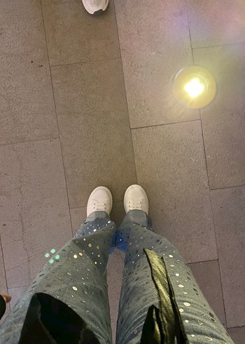 m Beden Zara taşlı pantolon aynalı