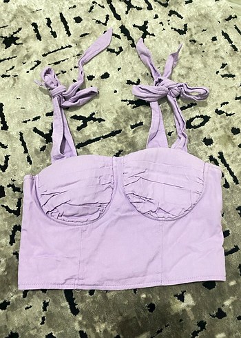 Mor Keten Mini Strappy Büstiyer