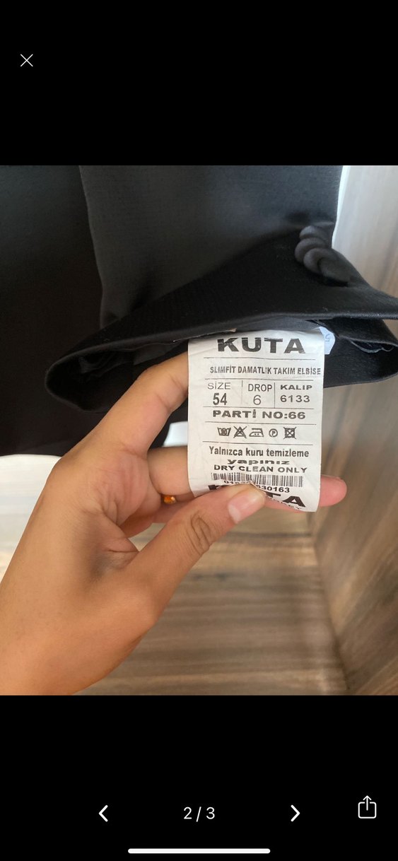 Erkek Siyah Düğmeli Ofis Takım Elbise - Görsel 2