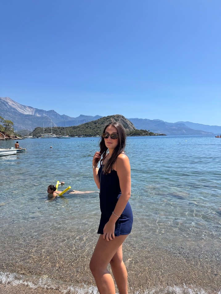 Lacivert şort etek tulum - Görsel 5