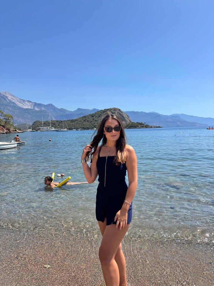 Lacivert şort etek tulum - Görsel 3