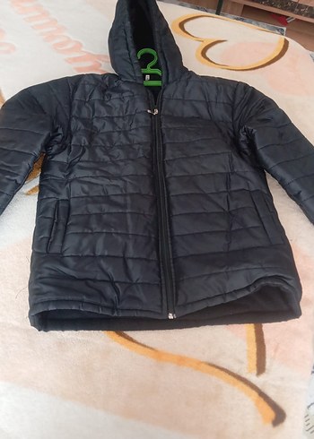 Diğer Erkek Çocuk Siyah Fermuarlı Streetwear Mont