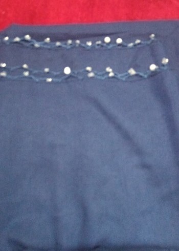 Boncuk Detaylı Lacivert Kadın Şal - Görsel 2