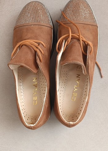 Bej Süet Kadın Dolgu Topuklu Ayakkabı - Görsel 2