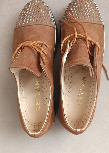 Bej Süet Kadın Dolgu Topuklu Ayakkabı - Görsel 3