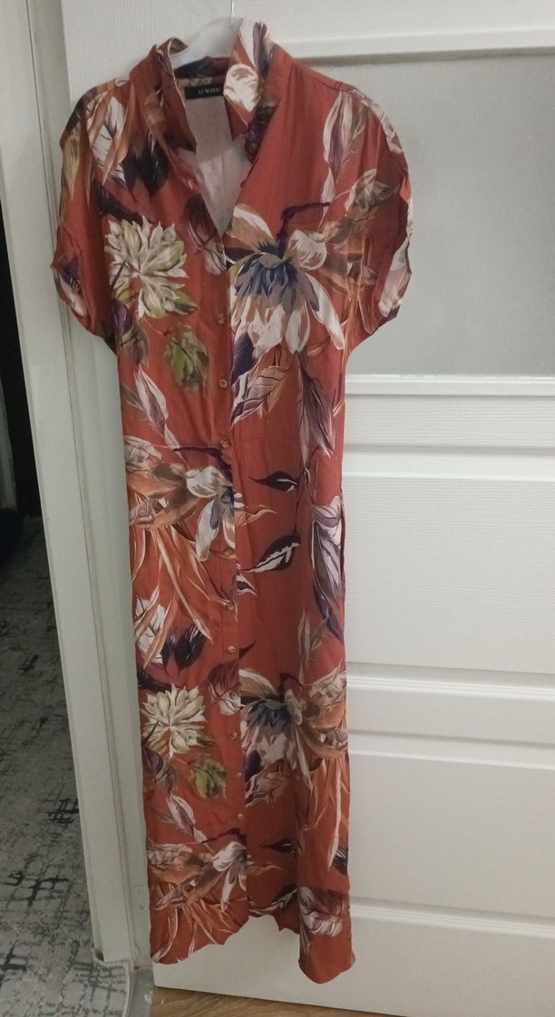 Bohem Çok Renkli Uzun Elbise - Görsel 2