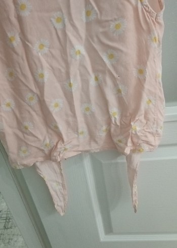 Kız Çocuk Pembe Kolsuz Fırfırlı Bluz - Görsel 3