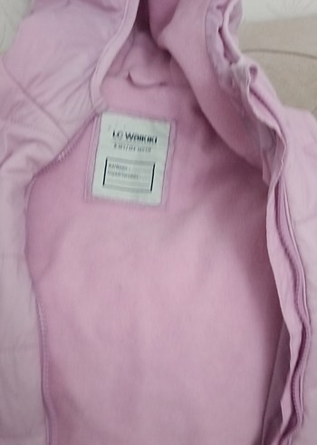 Kız Çocuk Kapüşonlu Fermuarlı Pembe Yelek - Görsel 6