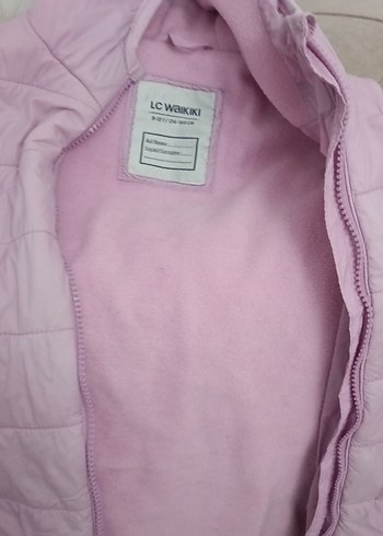 Kız Çocuk Kapüşonlu Fermuarlı Pembe Yelek - Görsel 5
