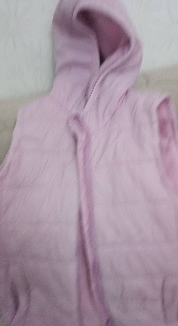 Kız Çocuk Kapüşonlu Fermuarlı Pembe Yelek - Görsel 4