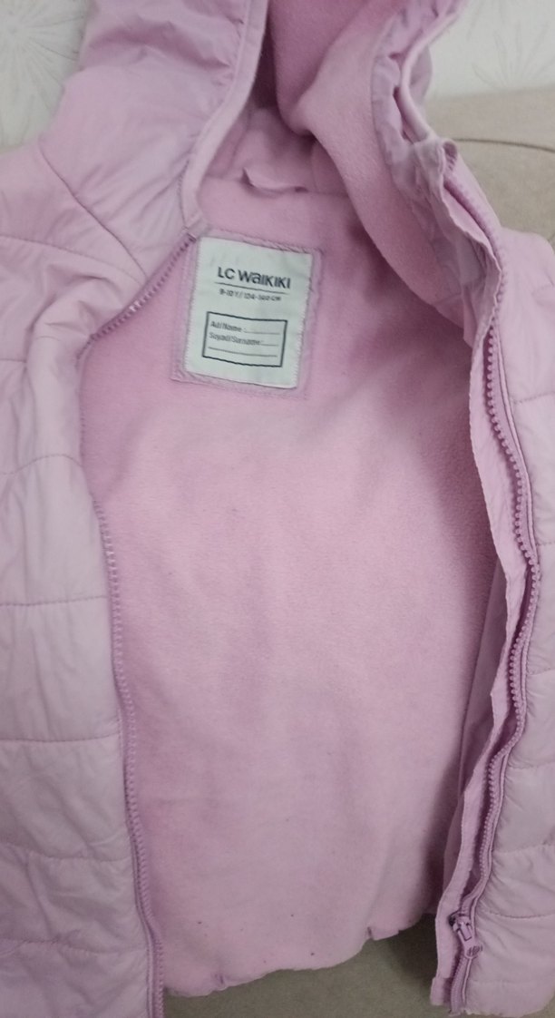Kız Çocuk Kapüşonlu Fermuarlı Pembe Yelek - Görsel 5