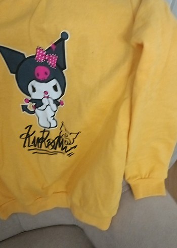 Sarı Uzun Kollu Kız Sweatshirt - Görsel 7