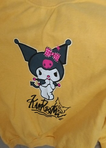 Sarı Uzun Kollu Kız Sweatshirt - Görsel 11