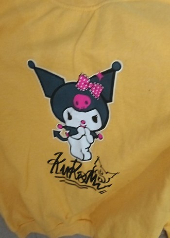 Sarı Uzun Kollu Kız Sweatshirt - Görsel 10