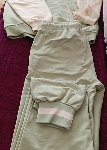 Khaki Renkli Rahat Kesim Kız Eşofman Takımı - Görsel 4