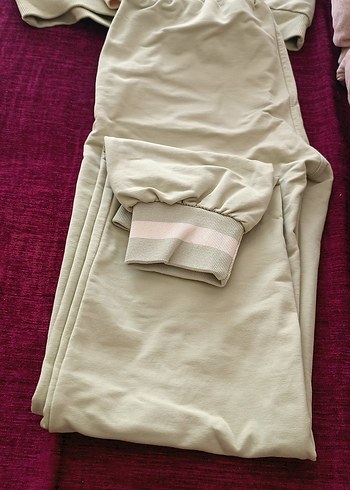 Khaki Renkli Rahat Kesim Kız Eşofman Takımı - Görsel 5