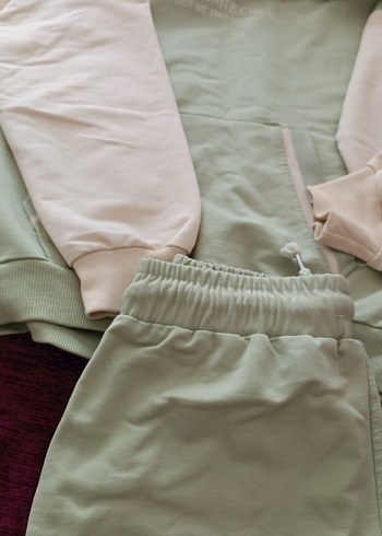 Khaki Renkli Rahat Kesim Kız Eşofman Takımı - Görsel 9