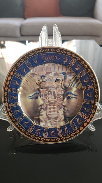 Vintage tutankhamun porselen tabak